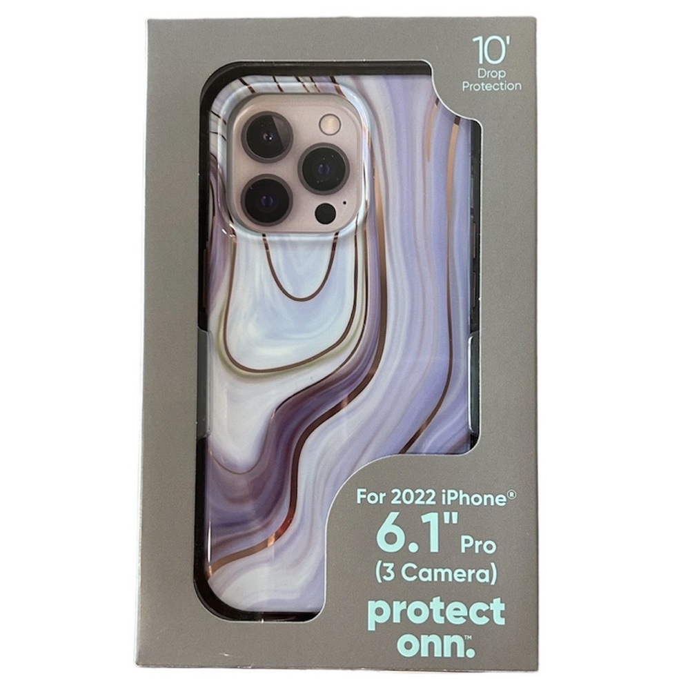 Protect Onn 2022 iPhone 6.1” Pro 3 Camera Purple & Rose Gold Phone Case